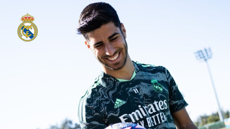 Marco Asensio entrenando en Valdebebas